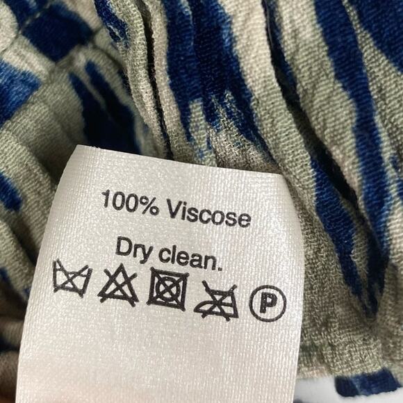 Madewell Sunpleat Lace Up Crepe Gray Feather Blouse Womens Size Small - Picture 8 of 14